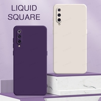 Original Square Liquid Silicone Case for Xiaomi Mi 6 8 SE 9 Pro Lite cc9 Pro CC9E Mi 6X Mi8 Mi9 8SE 9SE A3 Soft Phone Back Cover