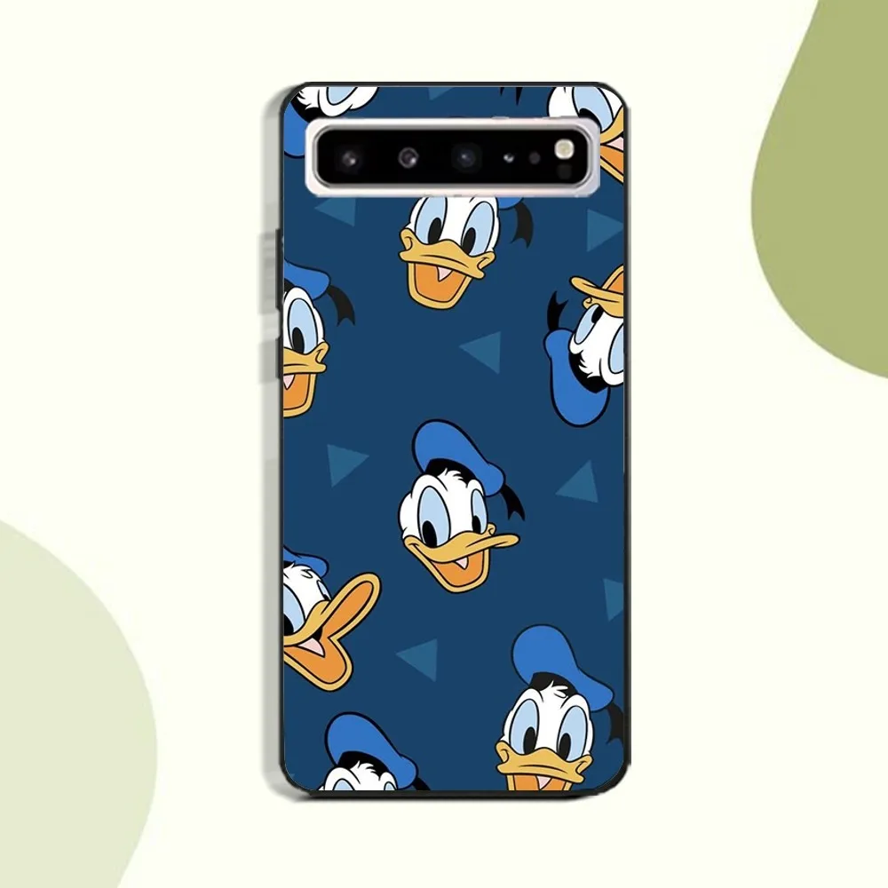 D-Donald Duck Phone Case For Samsung Galaxy A52 A12 A51 S21 Edge S22ULTRA S23 S20LITE Plus Ultra Black Cover