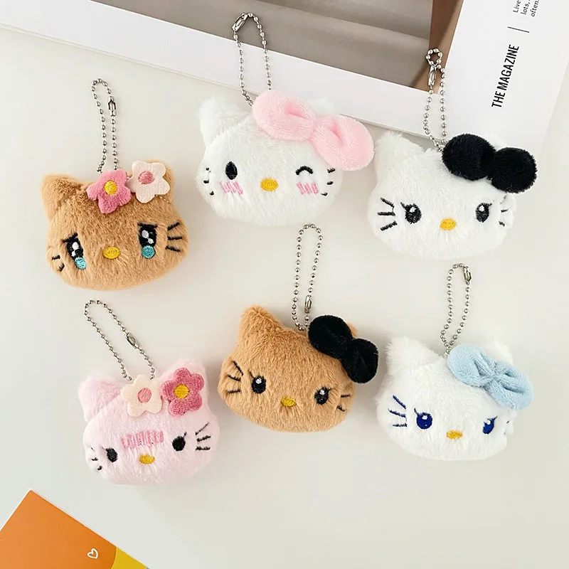 

Sanrio Hello Kitty Pendant Key Chain Anime Figure Backpack Decoration Charms Jewelry Cute Bow Kitty Cat Doll Christmas Gifts Toy