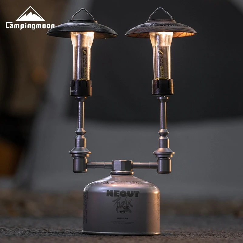 

CAMPINGMOON Z24 Адаптер для газовой горелки из алюминиевого сплава для одного или двух газовых баллонов, защита от протечек, для использования на открытом воздухе