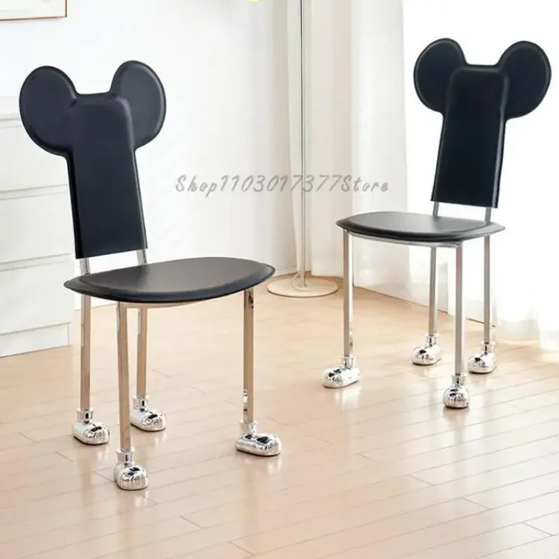 Middle Ancient Mickey Chair Home Simple Designer Art Dining Chair Personalized Light Luxury Bedroom Backrest Leisure Internet