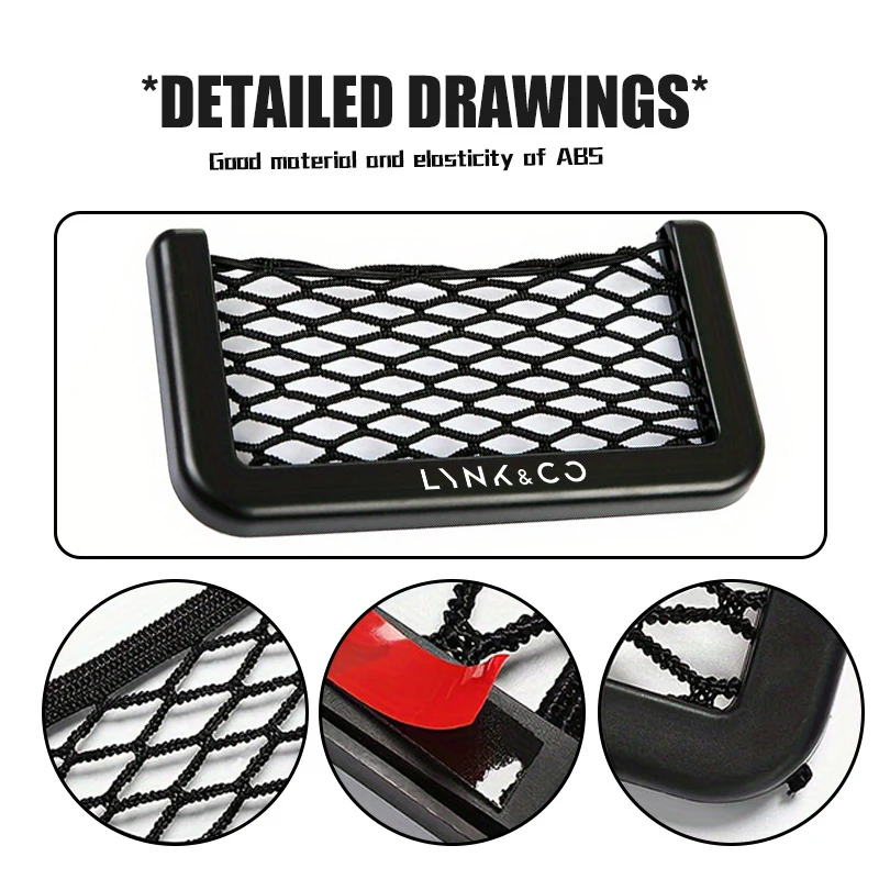 Car Back Rear Mesh Trunk Seat Elastic String Net Storage Pocket For LYNK&CO Phev 05 Phev 06 Phev 09 01 02 Hatchback 03