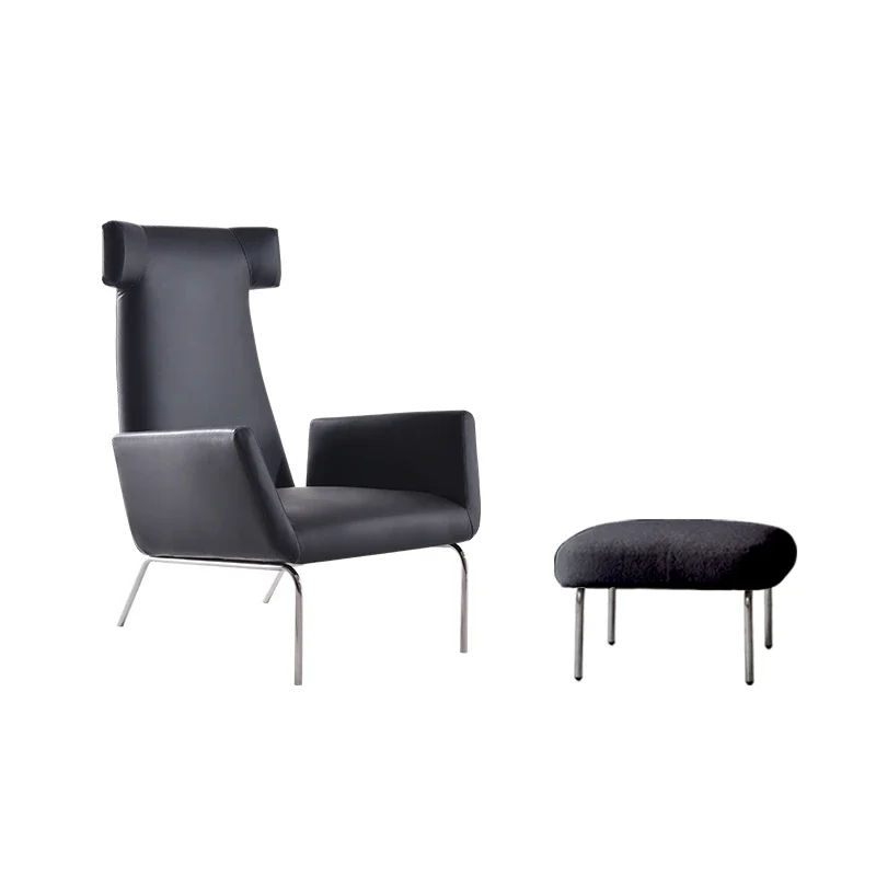 

ordic simple living room leisure high back single sofa horn chair