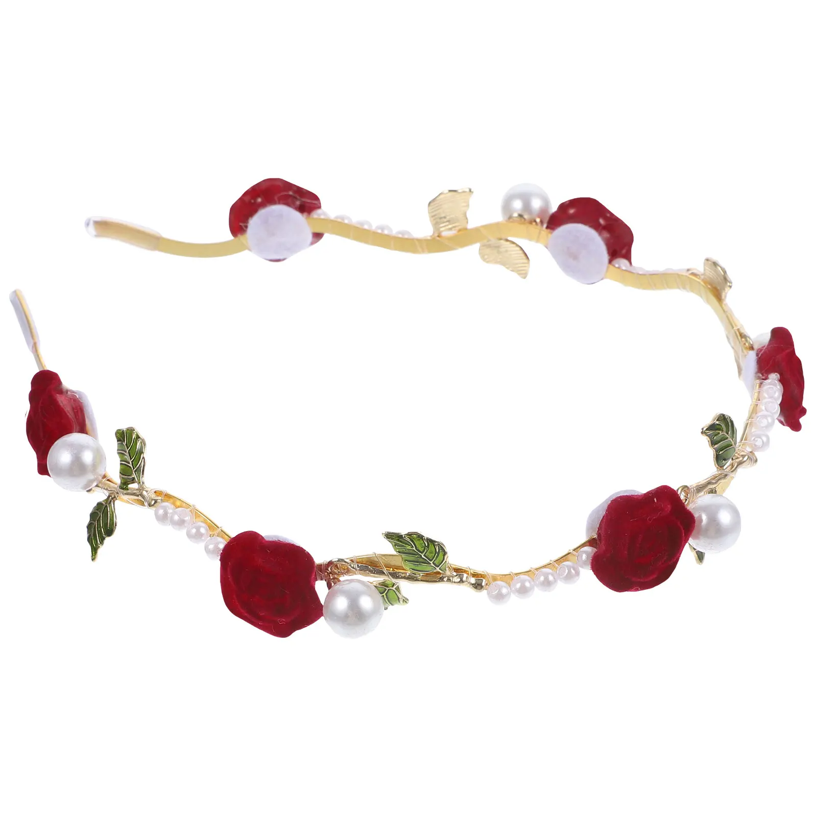 

Elegant Womens Headband Bridal Wedding Hair Accessories Pearl Flower Band For Girls Party Prom Homecoming Garden Reception