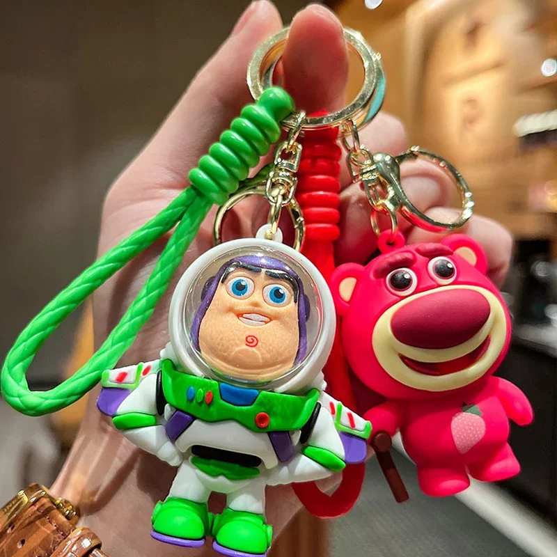 Disney Toy Story Keychain Woody Buzz Lightyear Three-Eyed Alien Pendant Jessie Kawaii Bag Accessories Decorative Gift for Girls