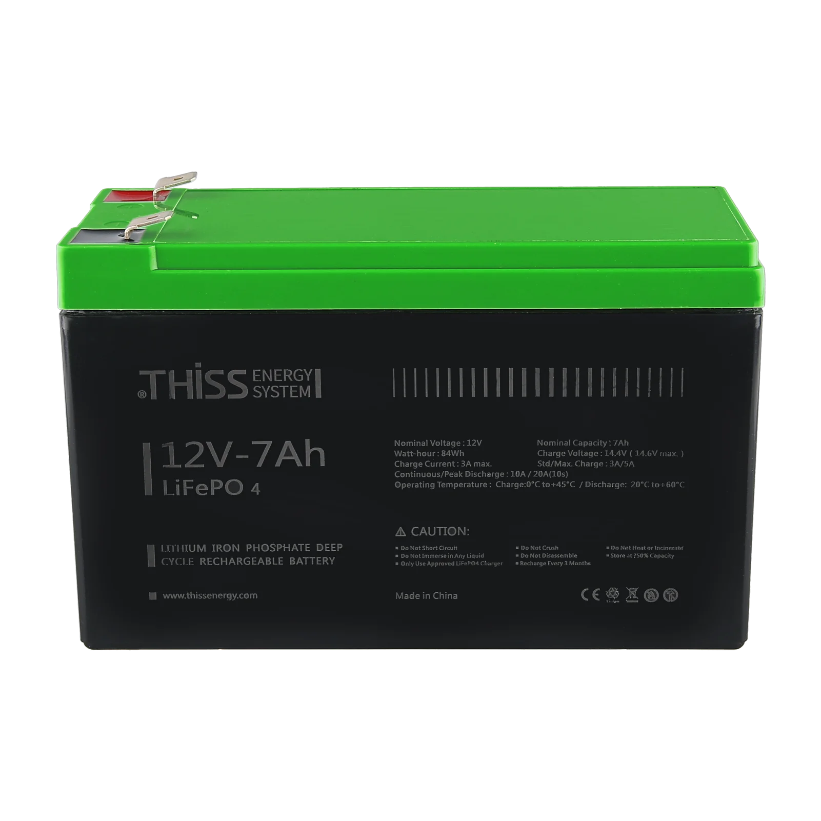 2 حزمة LiFePO4 بطارية ذات دورة عميقة 12 فولت 7Ah مدمجة BMS تحل محل معظم الطاقة الاحتياطية وتطبيقات الشبكة الخارجية للتخزين المنزلي