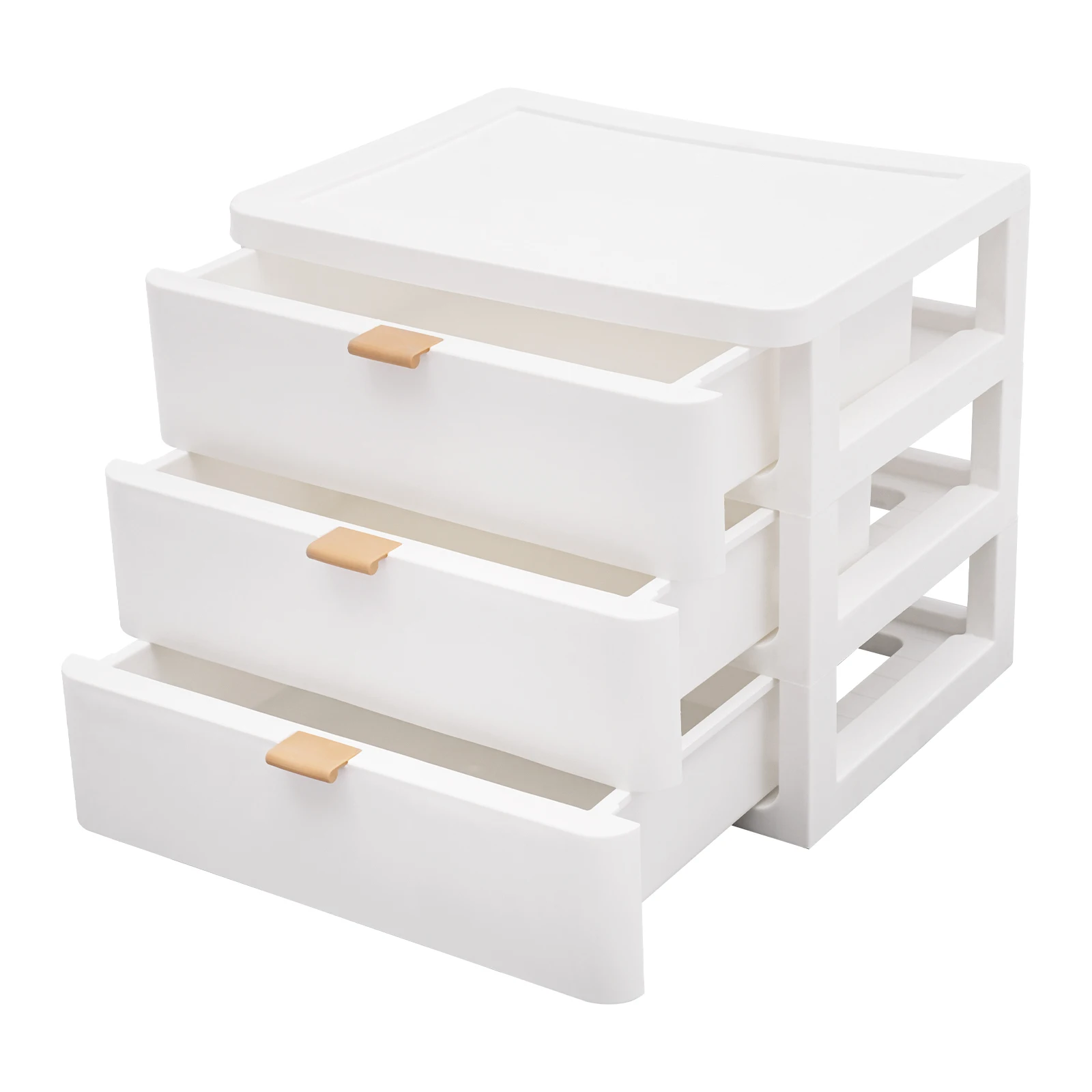 

Large-Capacity 3-Tier Storage Organizer, Sturdy PP Material, Stylish White Design