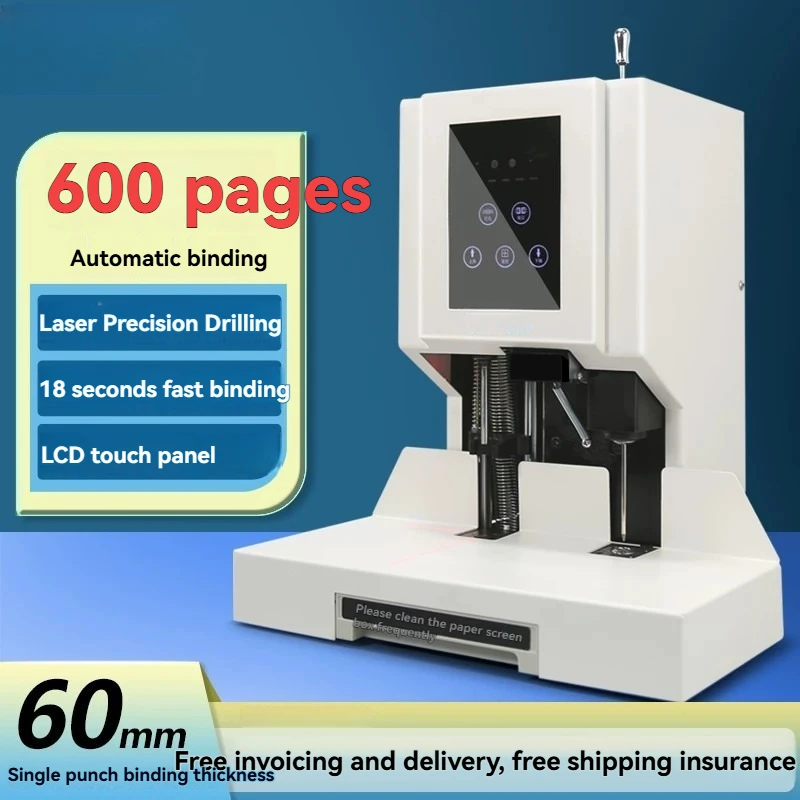 Electric Punching Riveting Tube Binder, Automatic Binding Machine for Books and Bidding Documents