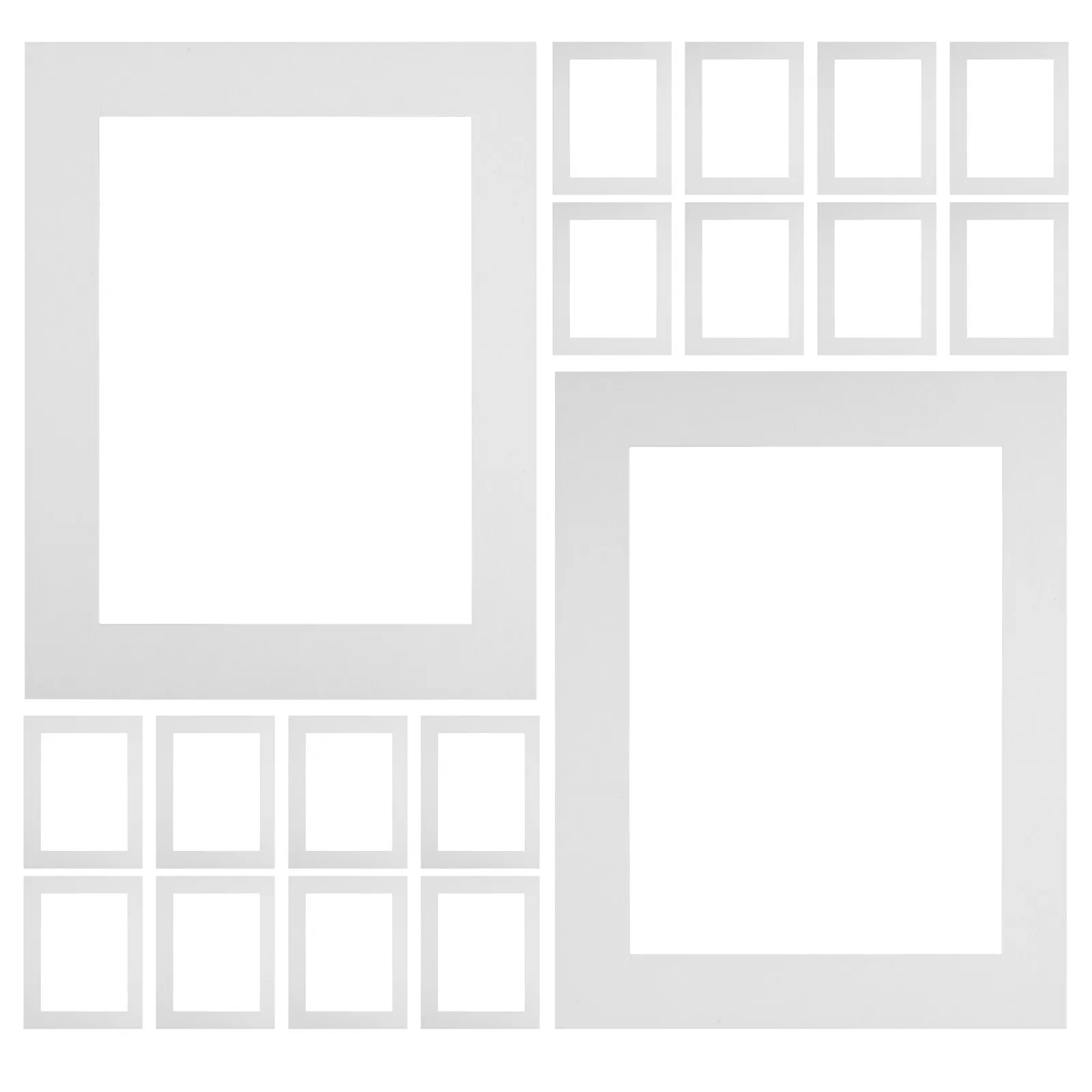 30pcs White Picture Mats for Frames Pre Cut Photo Mats Cardboard Picture Frame Matting for Artwork Photos Photo Mounts
