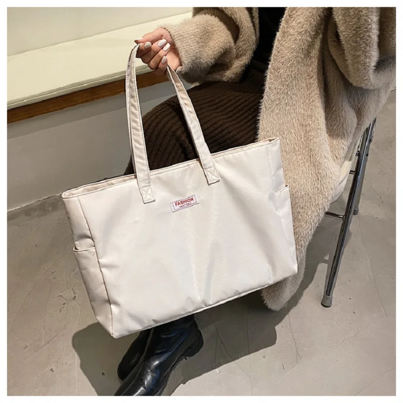 Korean Version Tote Bag Nylon Waterproof Oxford Cloth Simple Ladies Large-capacity Shoulder Handbag Large-capacity Shoulder Bag