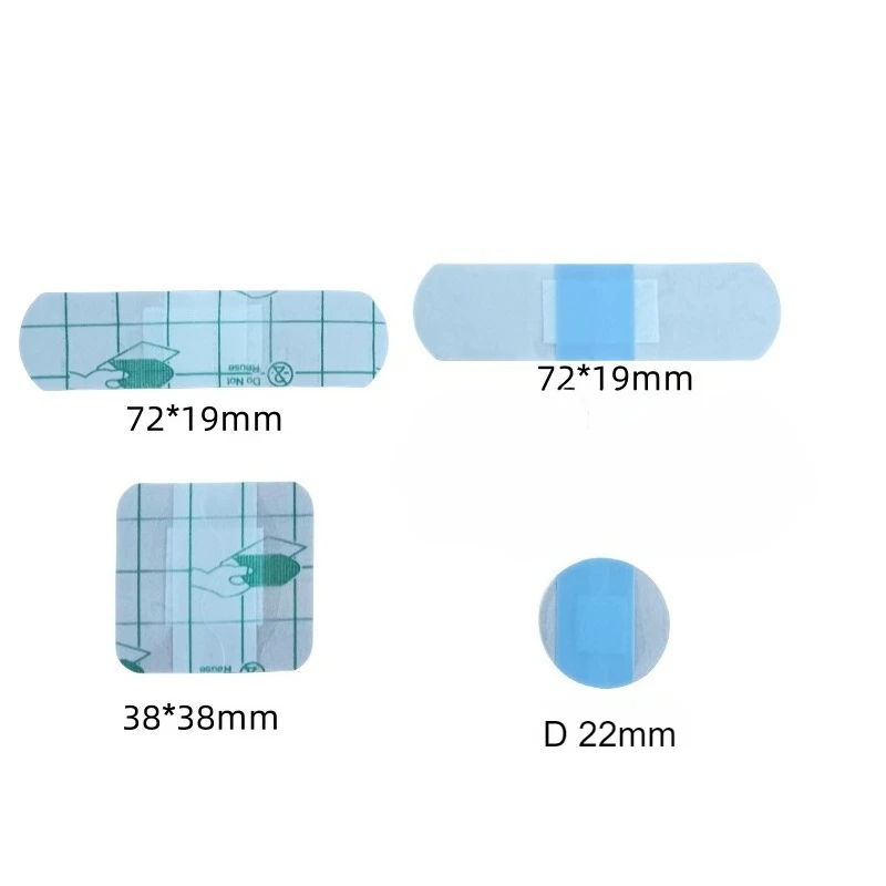 50 ชิ้น/เซ็ตโปร่งใส Band Aid PU ฟิล์มพลาสเตอร์สําหรับ First Aid Wound Dressing Patch กันน้ํากาวผ้าพันแผลชุด