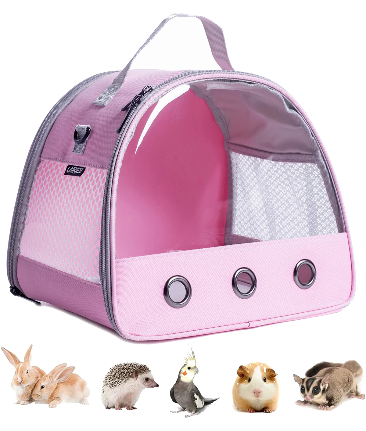 Guinea Pig Travel Carrier Cage, Small Animals Carrier for Hamster Bearded Dragon Birds Outdoor Vet Travel Portable Clear View