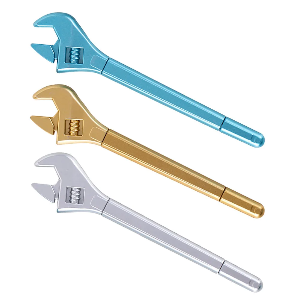 

Набор из 3 гелевых ручек для студентов с дизайном в виде гаечного ключа, удобные для письма, многофункциональные, для офиса и школы, оптовая упаковка