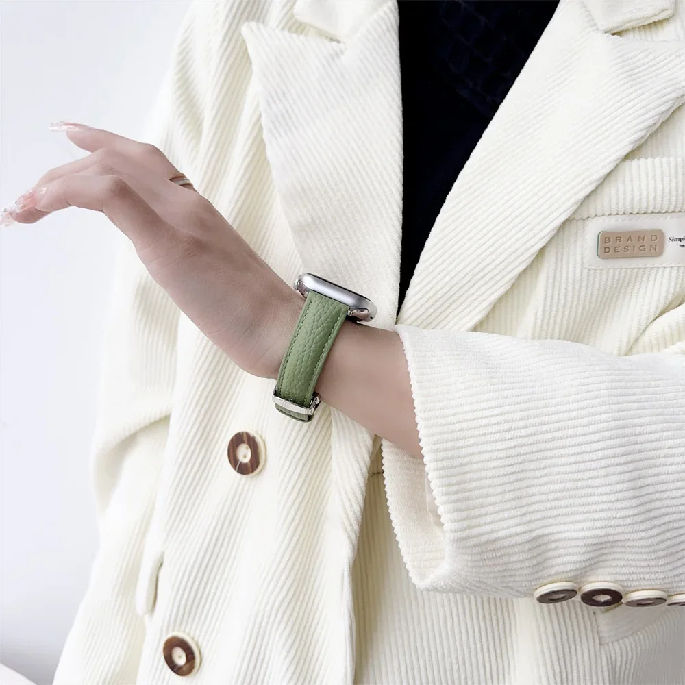 Apple Watch用レザーストラップ,手首,ウルトラバンド,38mm, 42mm, 40mm, 44mm, 49mm,シリーズ7 8,iwatch se,6, 5 4、3
