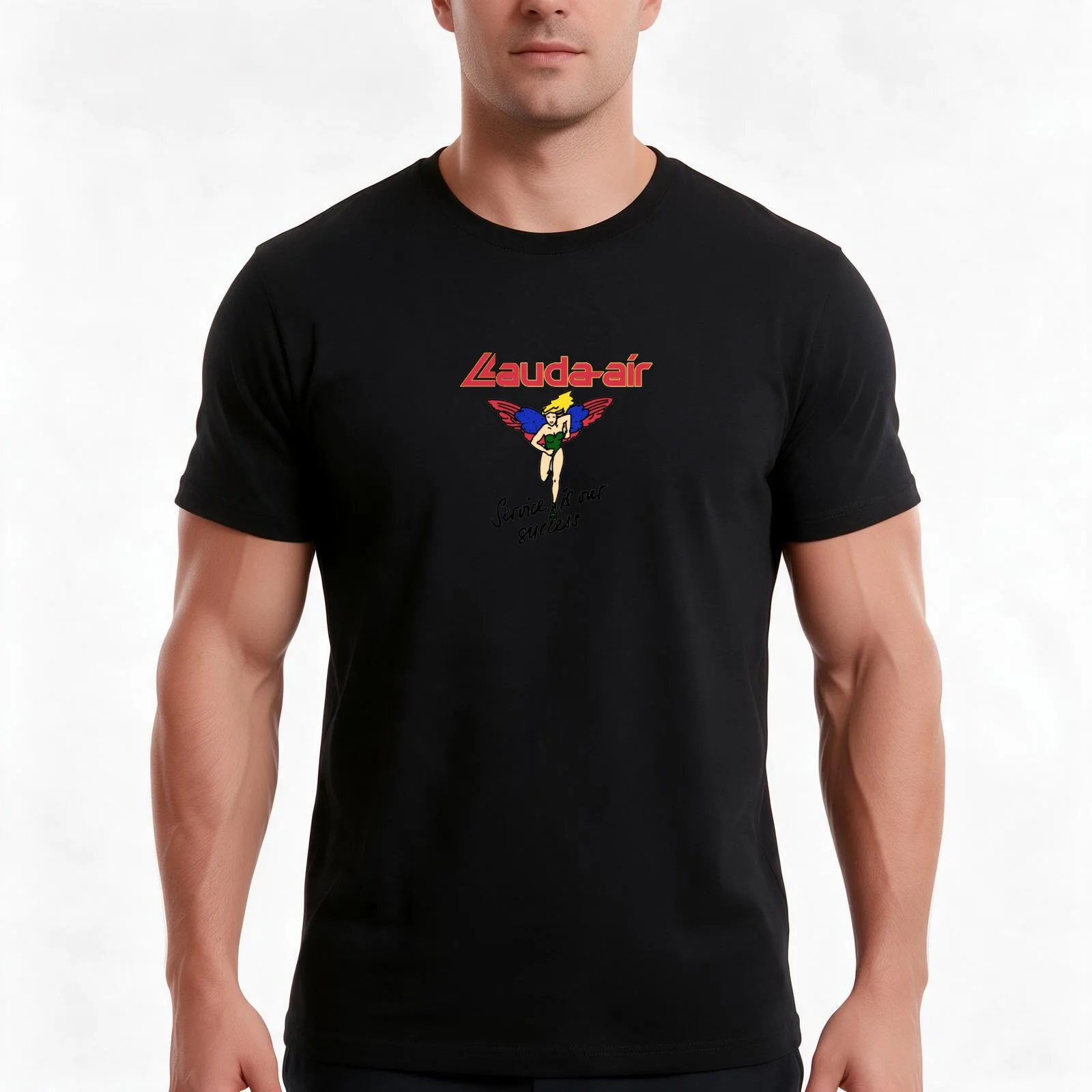 So Cool Lauda Air Design T-Shirt Summer Casual Cotton Tee Oversized Streetwear Tops Vintage Graphic Print Unisex Men Women