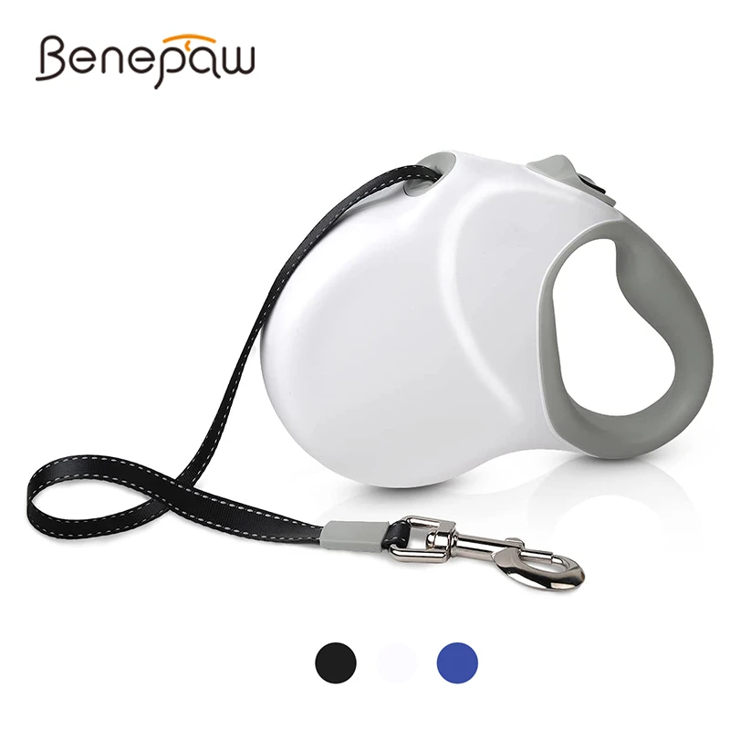 

Benepaw Heavy Duty Retractable Dog Leash Reflective Anti-Slip Handle No Tangle Pet Lead For Medium Large Dogs Walking 5m/26ft