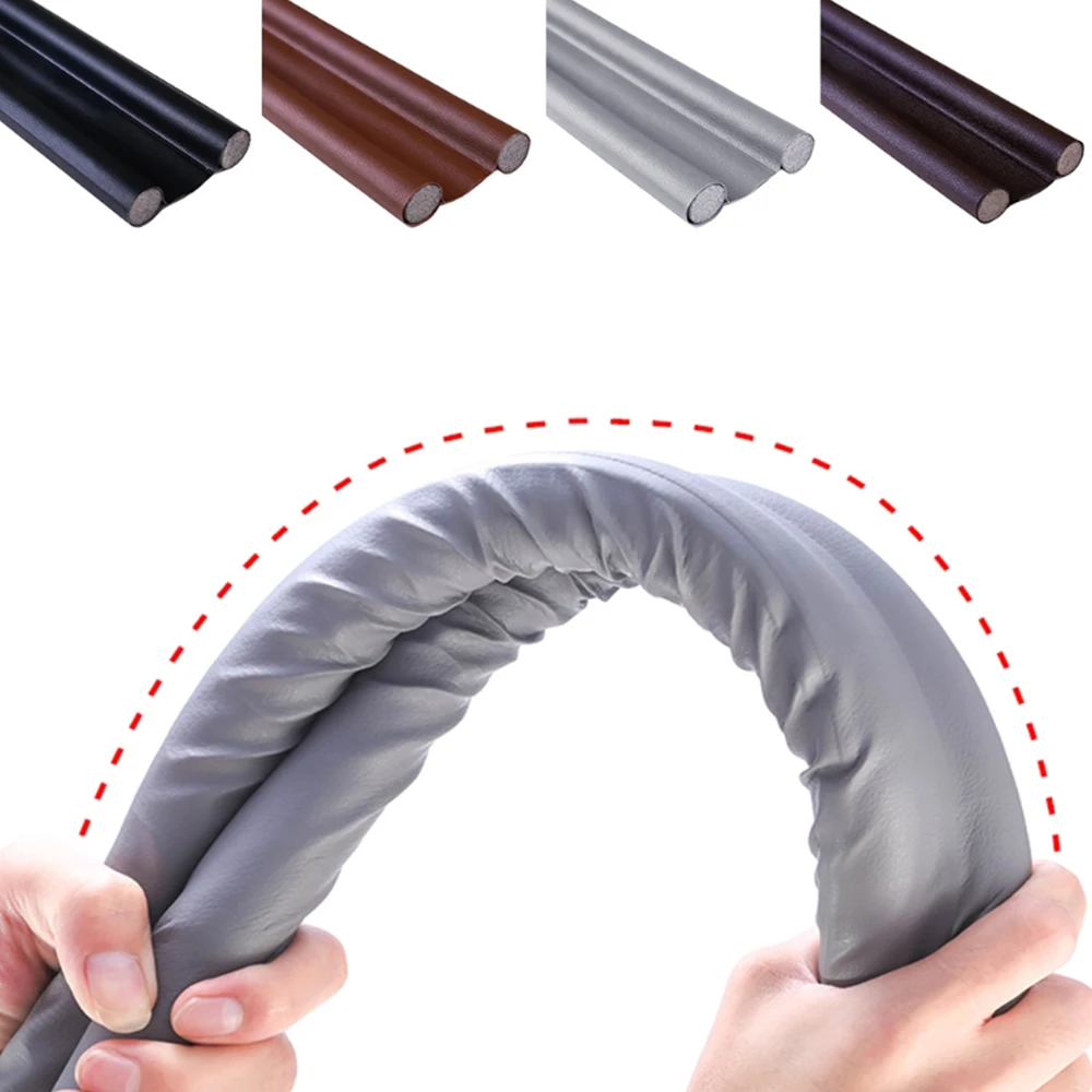 Adjustable Door Bottom Seal Strip Weather Strip Under Door Draft Stopper Thicker Anti-Cold Gap Blocker Sealing Weather Strip