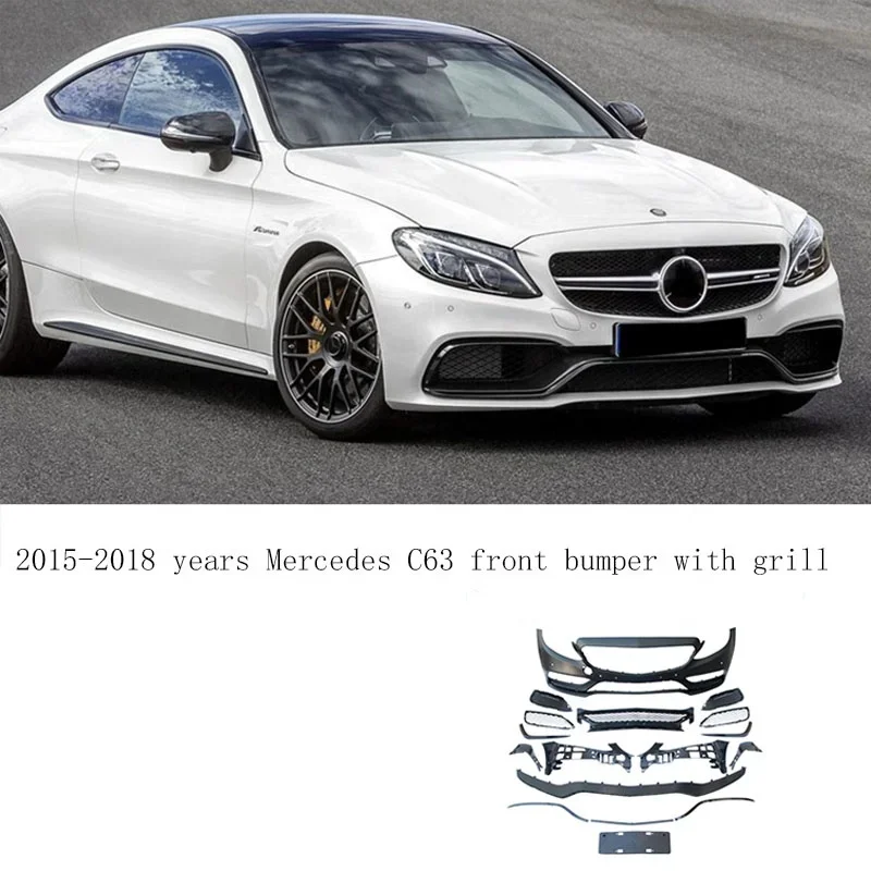 Body Kits For Mercedes Benz C- Class C200L Modified C63 AMG High Quantity Factory Price 2015 2016 2017 2018