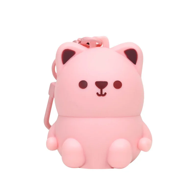 2 w 1 Balsam do Ust w Formie Zawieszki Dziecięcy Miś Nawilżający Balsam do Ust Przeciw Wysuszeniu Popękania Primer Naprawczy Antyzamrożeniowy Popękanie Pielęgnacja Ust Dziewczynka