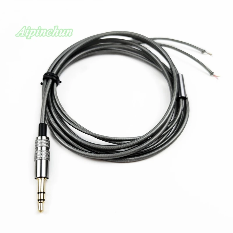 3-полюсный штекер 3,5 мм, мягкий ТПЭ кабель для наушников «сделай сам», запасной провод для ремонта наушников, шнур серого цвета