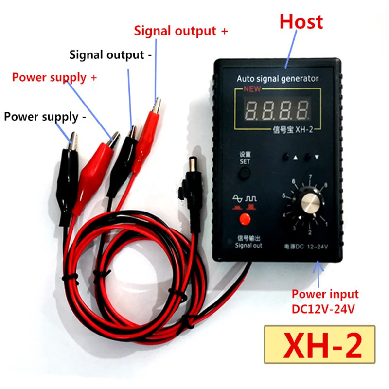 XH-2A Vehicle Signal Generator Portable Car Repairing Tool Stopwatch Hall Sensor Auto Crankshaft Position Simulator 2Hz To 8KHz