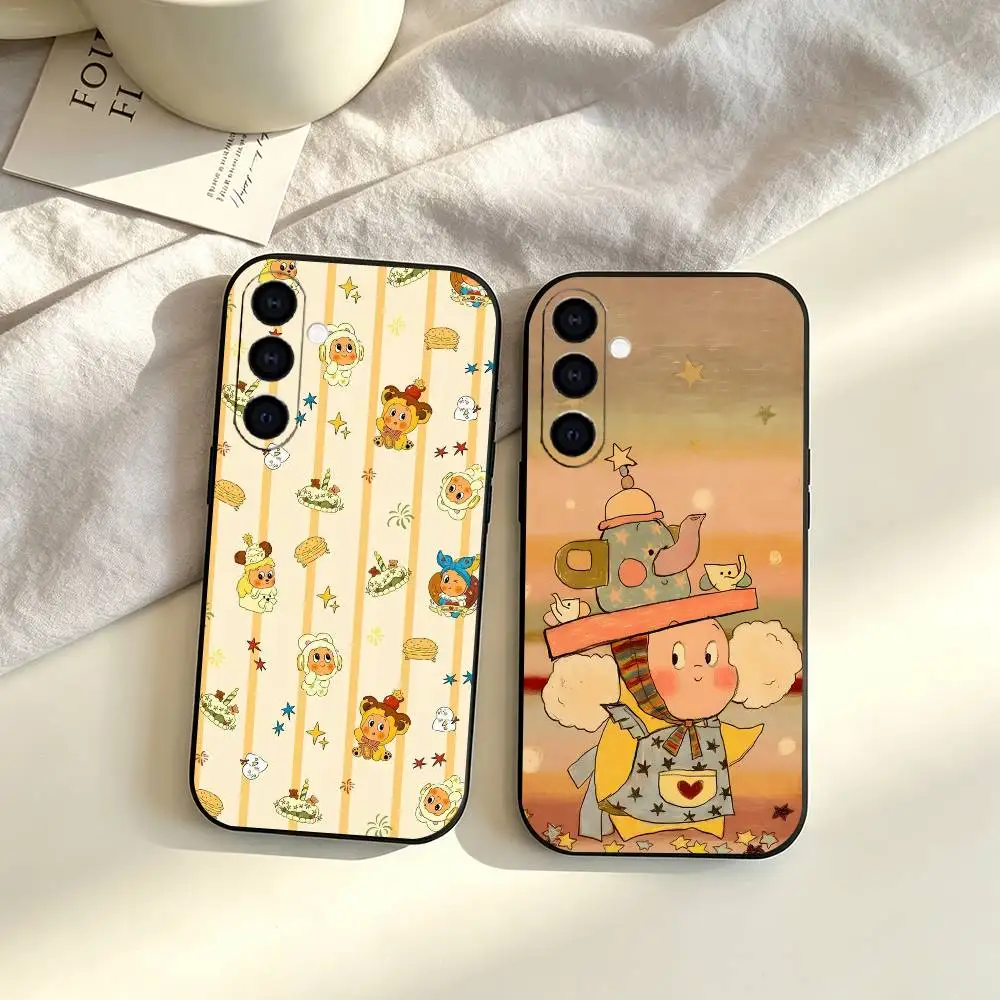 Cute Cartoon Twinkles  Phone Case Black Silicone Soft For Samsung Galaxy A73,A72,A71,A70,A53,A52,A51