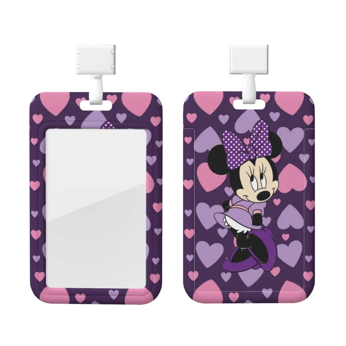 

Custom Funny Minnie Mouse Lanyard ID Protector Badge Card Cartoon Student Campus Lanyard Cards Holder Credentials Accessories