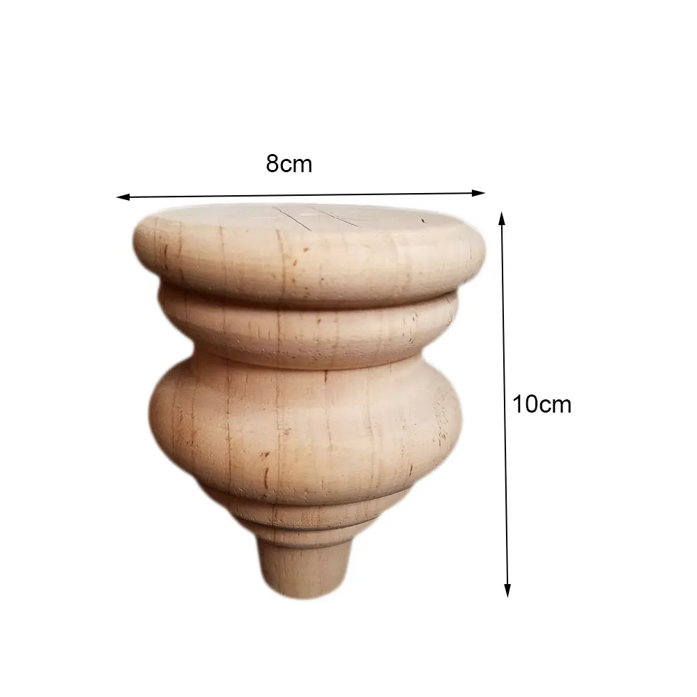 1PC 10x8cm European Wooden Carved Furniture Legs Sofa Table Cupboard Feet Flower Handcrafts Home Accessories Tv Stands