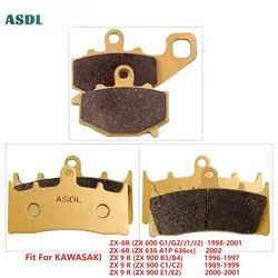 Motorcycle Front and Rear Brake Pads For Kawasaki ZX-6R 1998 1999 2000 2001 ZX6R 2002 ZX-9R 1994-2001 ZX6R ZX9R ZX 600 636 900