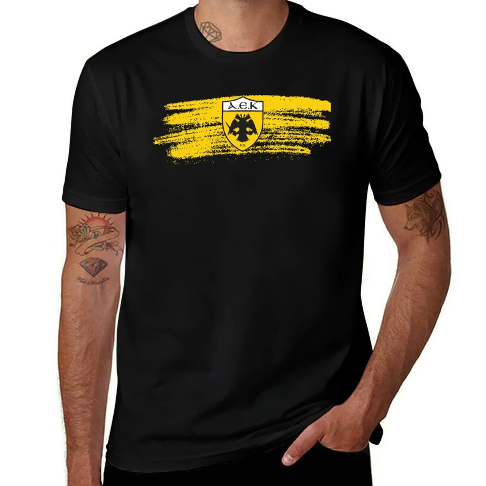 AEK ATHENS T-Shirt Regular Fit Plain Tee Shirt