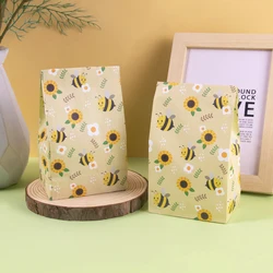 10/20pcs Little Bee Paper Gift Bags Honey Bee Pattern Candy Cookie Packaging Box Kid Bee Birthday Party Baby Shower Party Favors