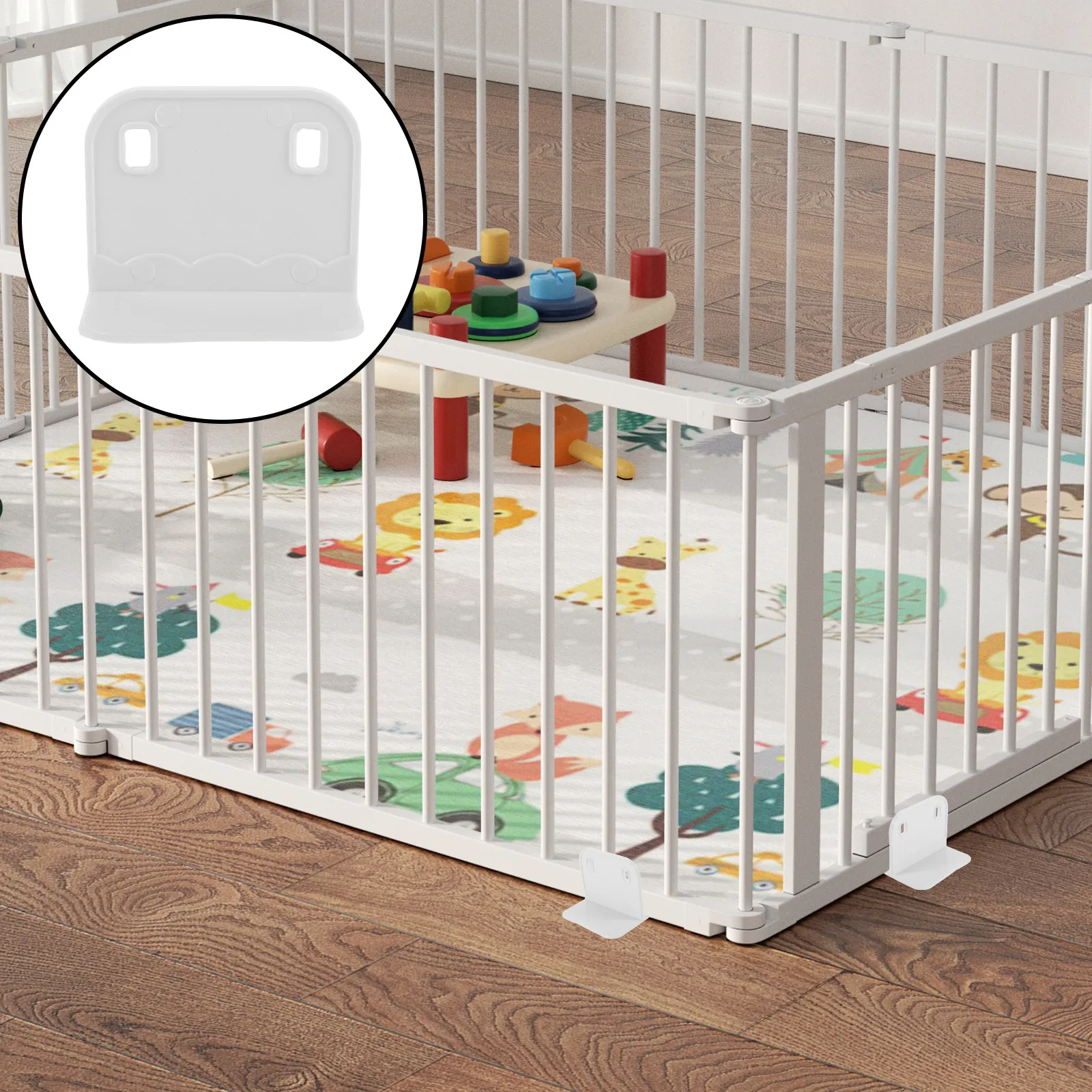 Base Estabilizadora para Corralito de Bebés, 20 Piezas, Sin Necesidad de Taladrar, Herramienta de Fijación Antideslizante, Soporte Universal para Corralito de Bebés -