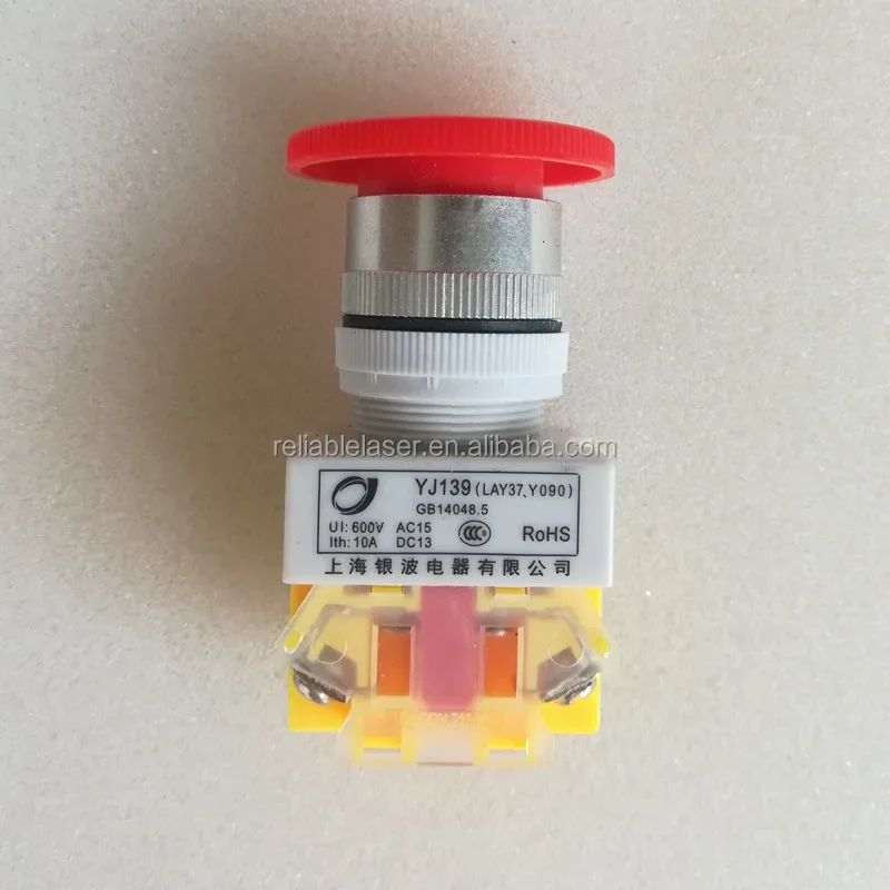 2026 Red Mushroom Cap Emergency Stop Push Button Switch 600V 10A Switch Parts