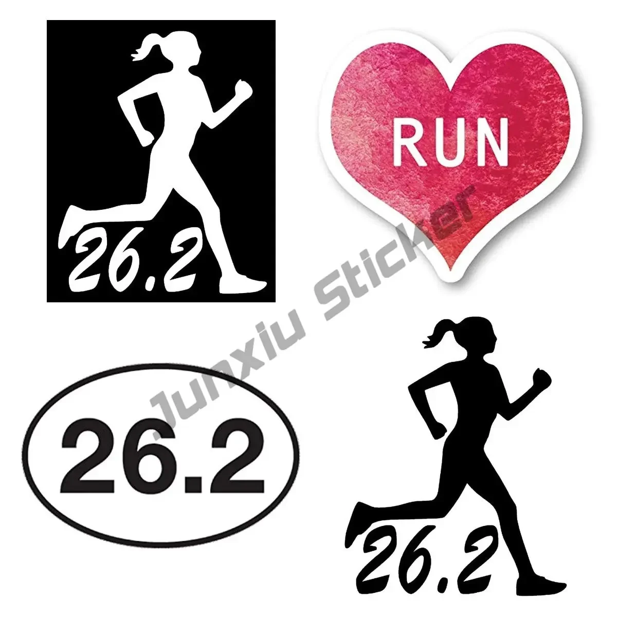 

Personalit 26.2 13.1 Marathon Decal Car Sticker Sign Gift Vehicle Bumper Oval Running Sports Stickers