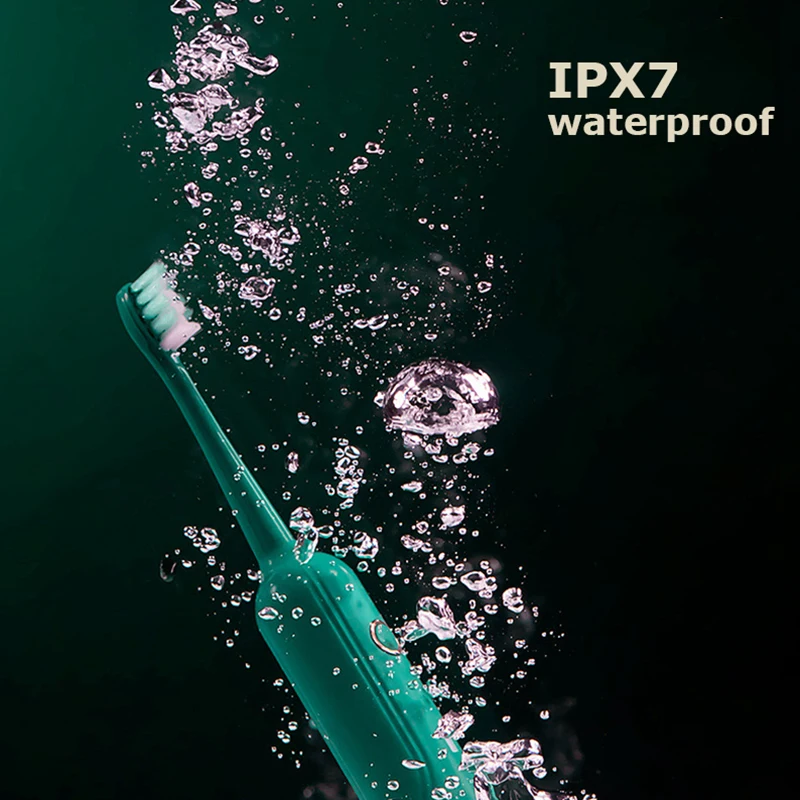 Âm Điện Bàn Chải Đánh Răng Người Lớn Đèn Kháng Khuẩn 4 Chế Độ Sạc USB Sạc Bàn Chải Đánh Răng Đầu Thay Thế Bộ