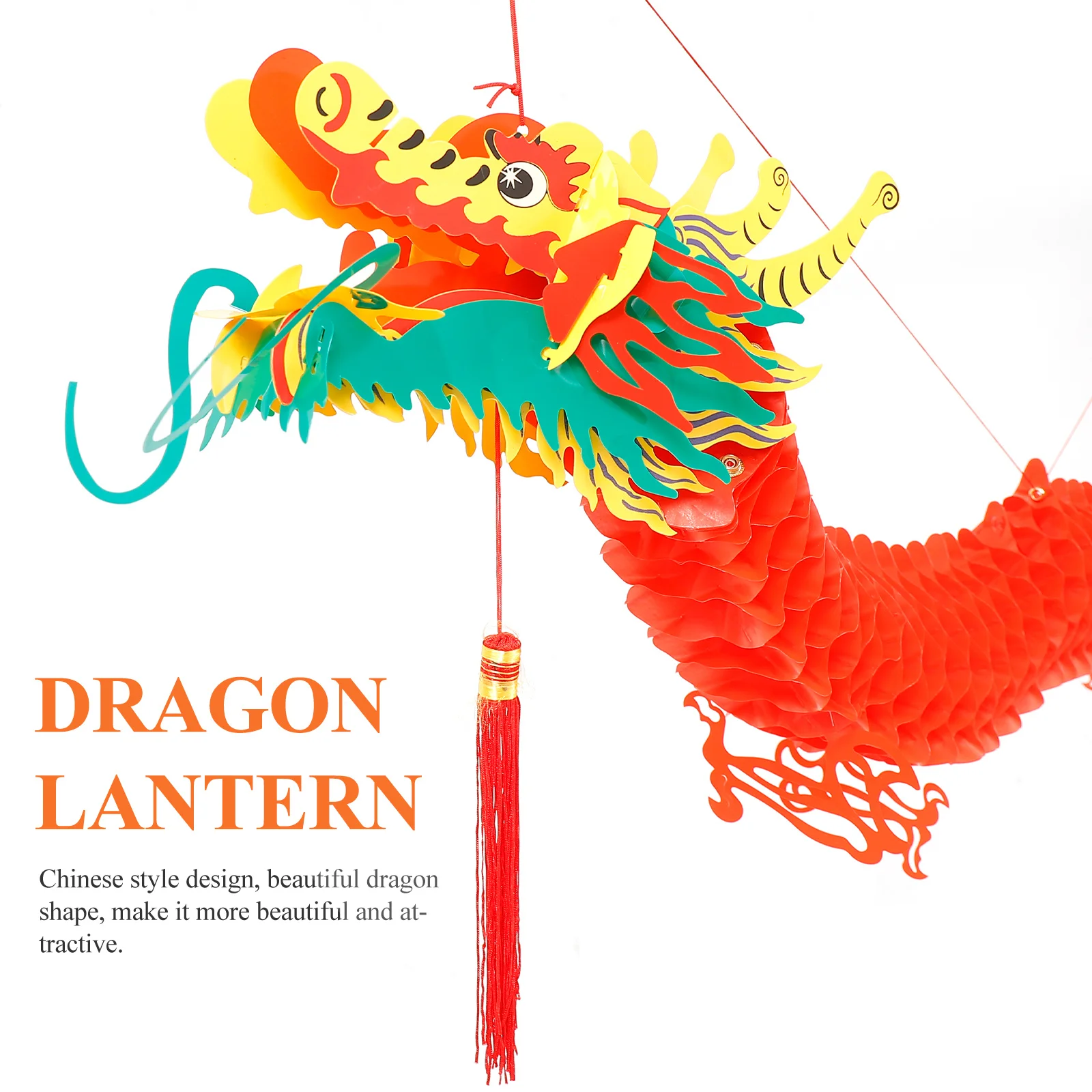 

Chinese New Year Spring Festival Dragon Lantern Plastic Hanging Decorative Ornaments for Door Tree Ceiling Window Festive