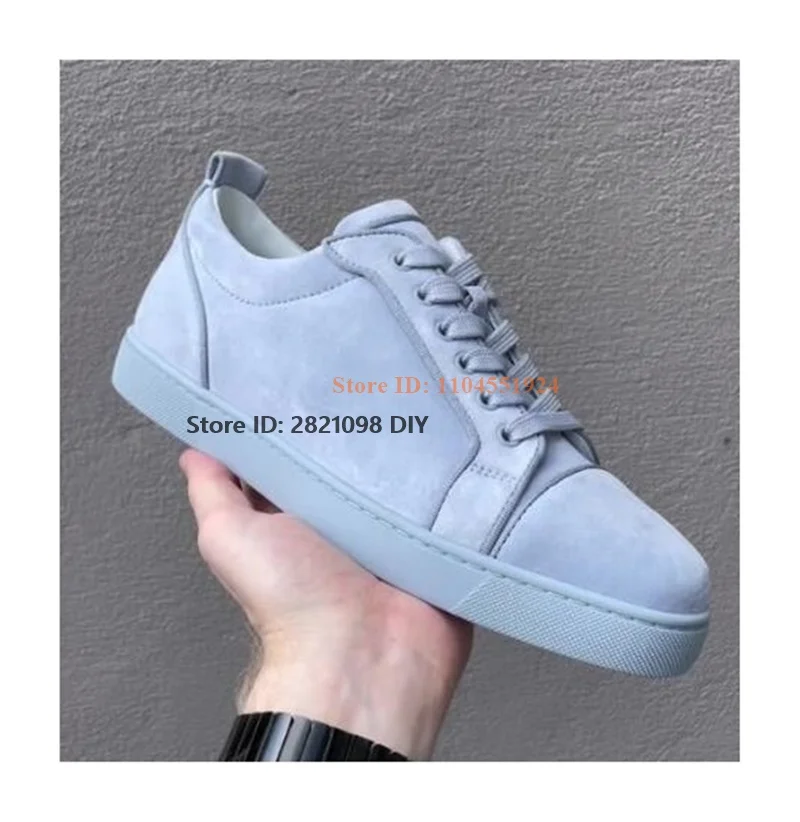 

Breathable Suede Leather Lace Up Sneakers Man Round Toe Flat Shoes for Man Slip On Party Shoes Male Flats