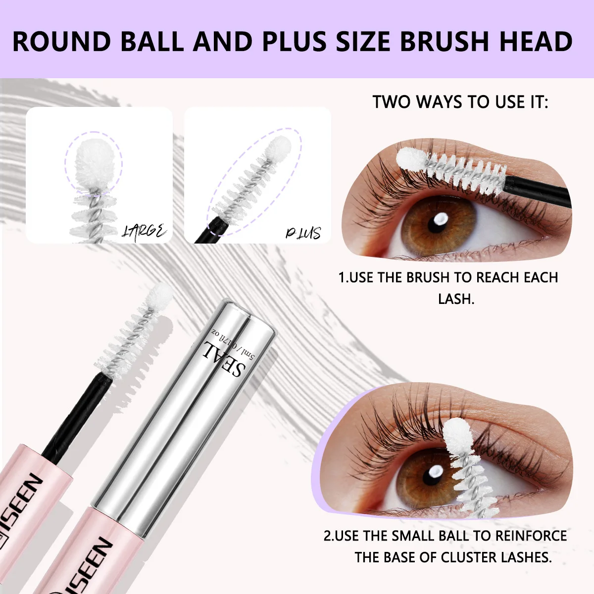 Lash Cluster Bond and Seal Lash Glue for Eyelash Clusters 10ml 2-in-1 Home Use Strong Hold Long Lasting