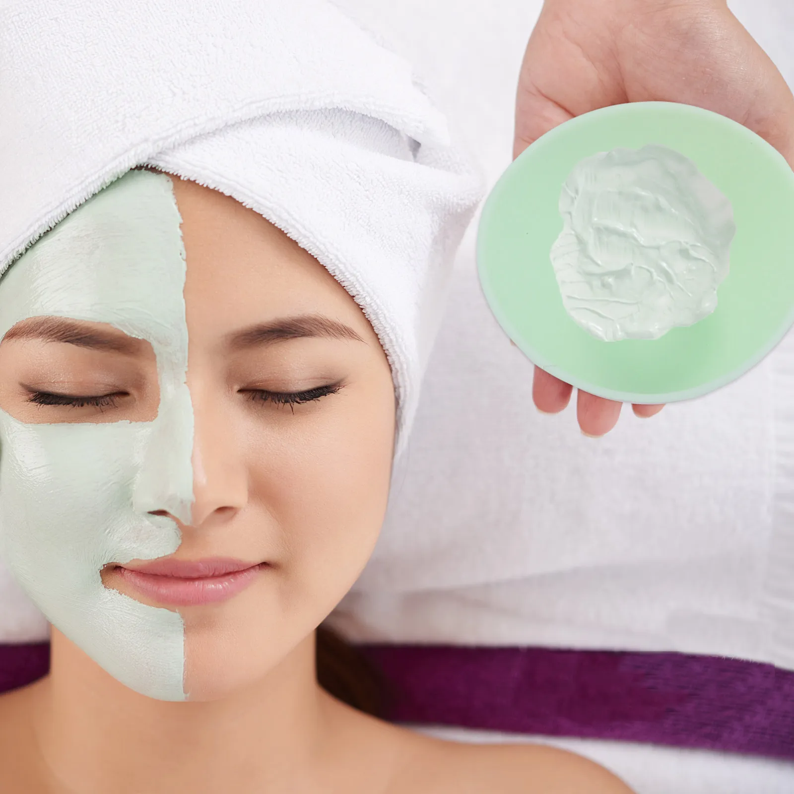 

5pcs Silicone Mask Bowl Durable Soft Lightweight Compact For Mixing Facial Mask Diy Beauty Tools Home Salon Use Bowls