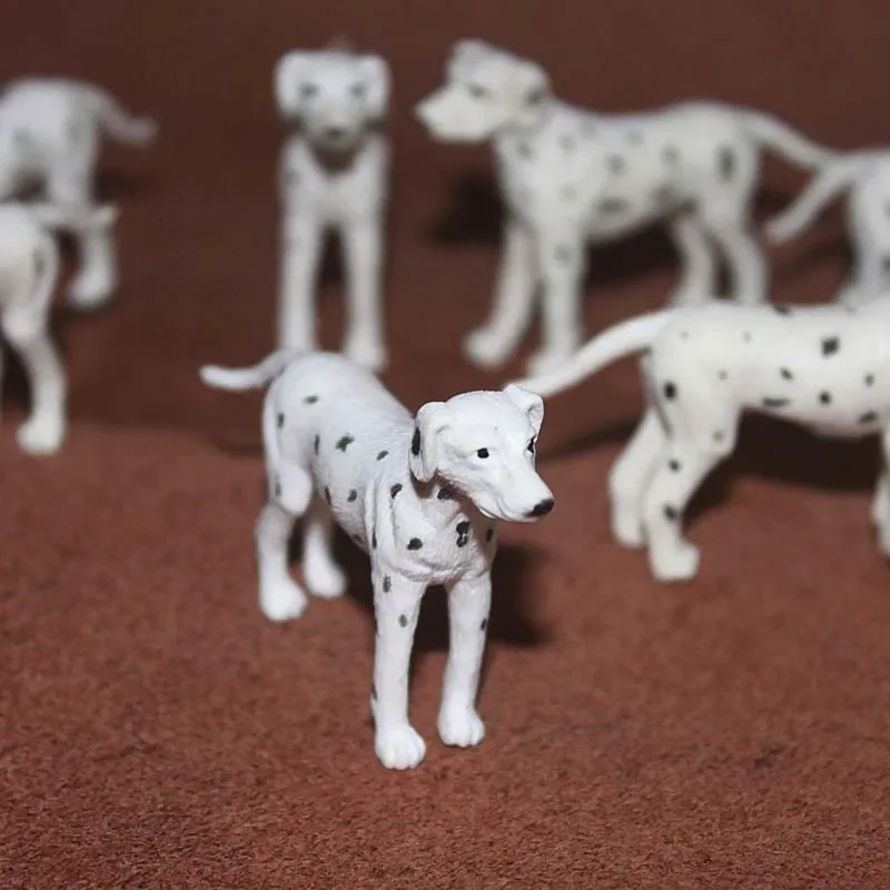 Pet Dog Model Small Animal Labrador Golden Retriever Dalmatian Dingo Fairy Garden Miniatures Decor Action Figure Toys Figurines