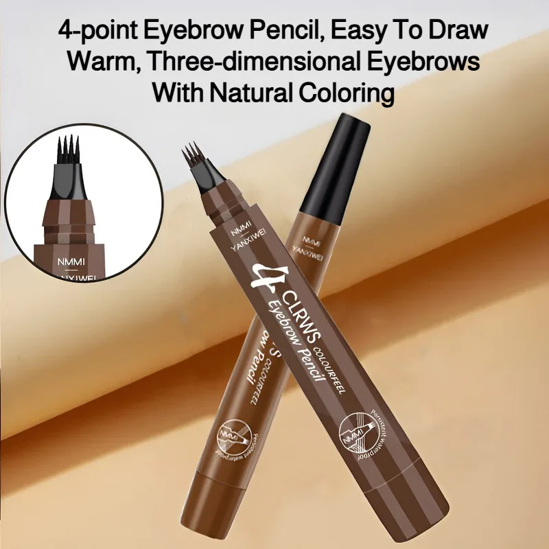 Crayon à sourcils étanche et étanche, pour sourcils sauvages, longue durée, enraciné, un Quad, liquide