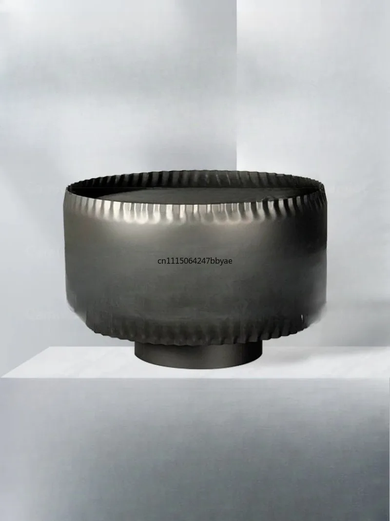 Stainless Steel Windproof Rainproof Chimney Cowl Black Real Fire Wood Burning Fireplace Installation Accessory
