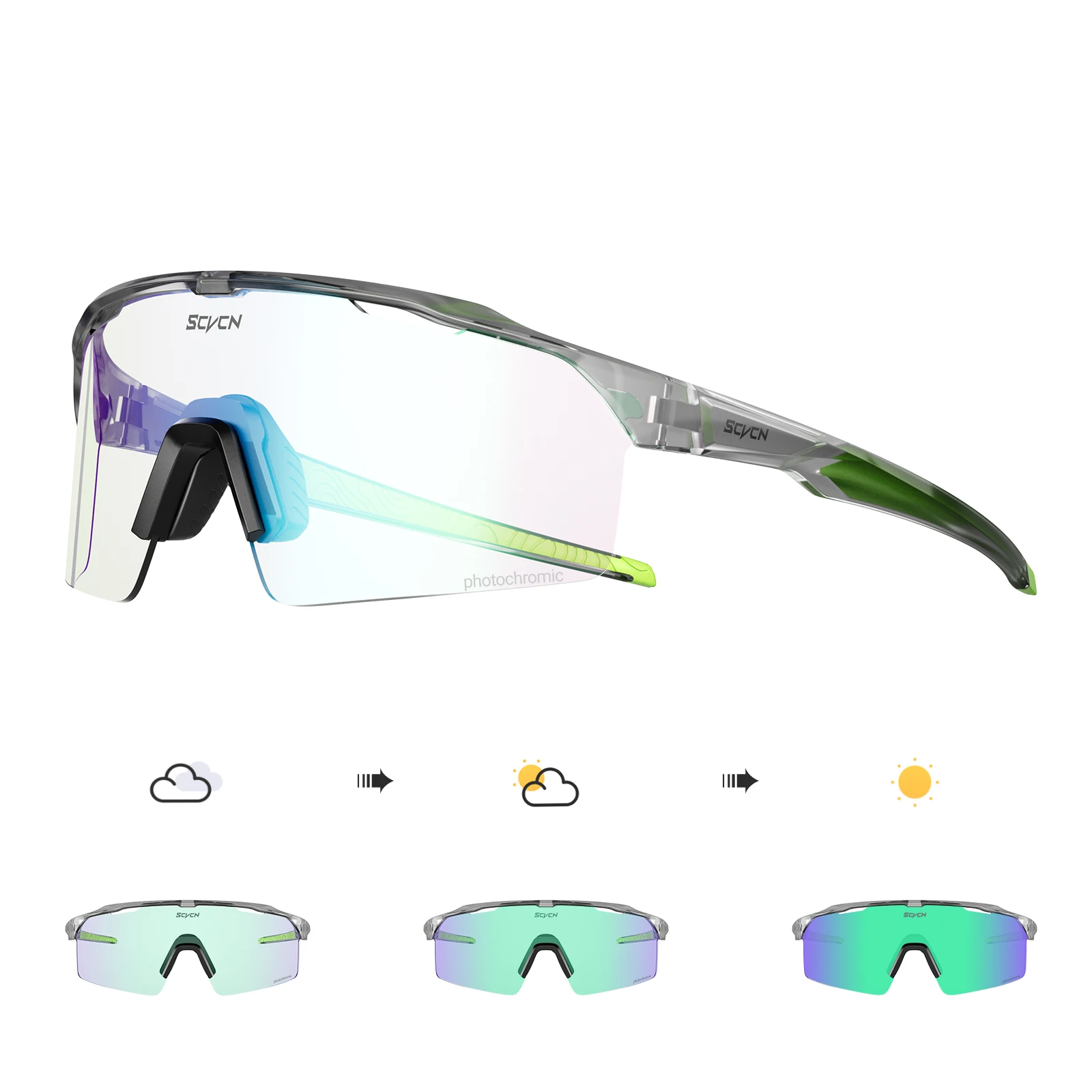 KAPVOE Photochromic Sports Sunglasses 9