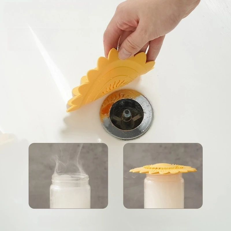 1Pc Flower Floor Drain Deodorant Filter Pad Deodorant Floor Drain Cover Washbasin Sink Floor Drain Deodorant Filter Pad