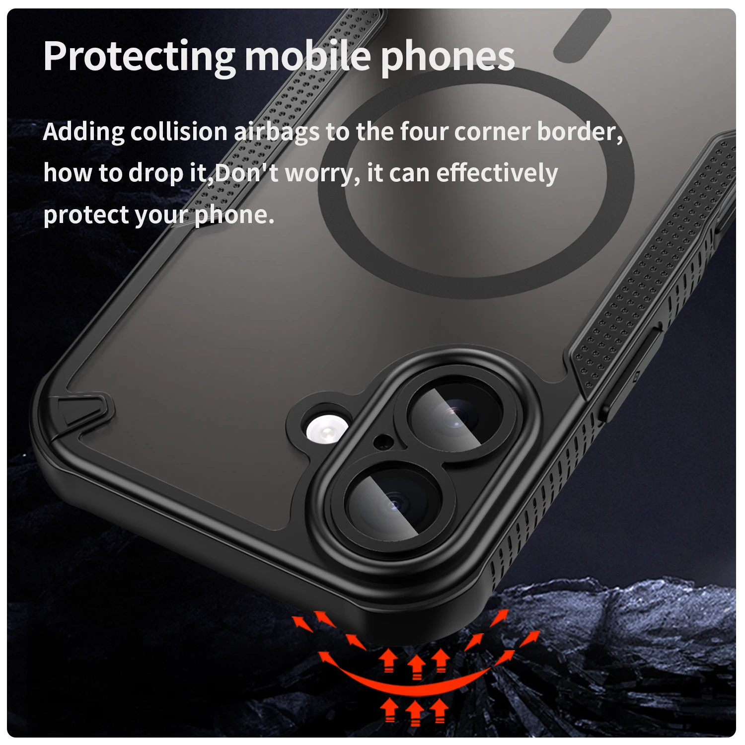 Für iPhone 17 6,3" Matte Handyhülle, kompatibel mit Magsafe, stoßfeste, klare, durchsichtige Schutzhülle für iPhone 17 Hüllen – Detail 2