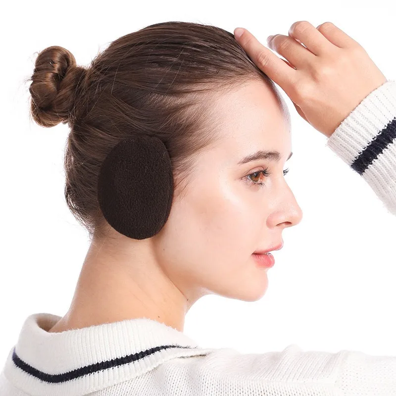 غطاء للأذنين بدون أكمام لتدفئة الأذن للرجال والنساء والأطفال غطاء أذن شتوي من القطيفة ناعم وسميك لتدفئة الأذن مقاوم للرياح لحماية الأذن