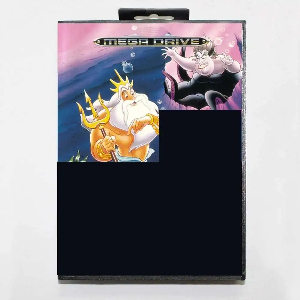 Ri The Little merm การ์ดเกม MD พร้อมกล่อง EUR สำหรับระบบกำเนิดสัญญาณเซกาไดรฟ์16บิต