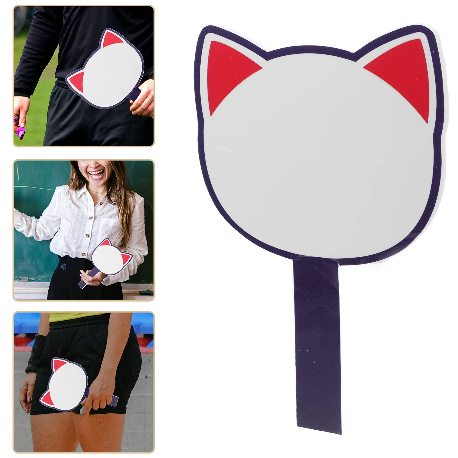 

Hand Held Dry Erase Paddle White Board Material Reusable Classroom Voting Scoring Activities Educational Purposes