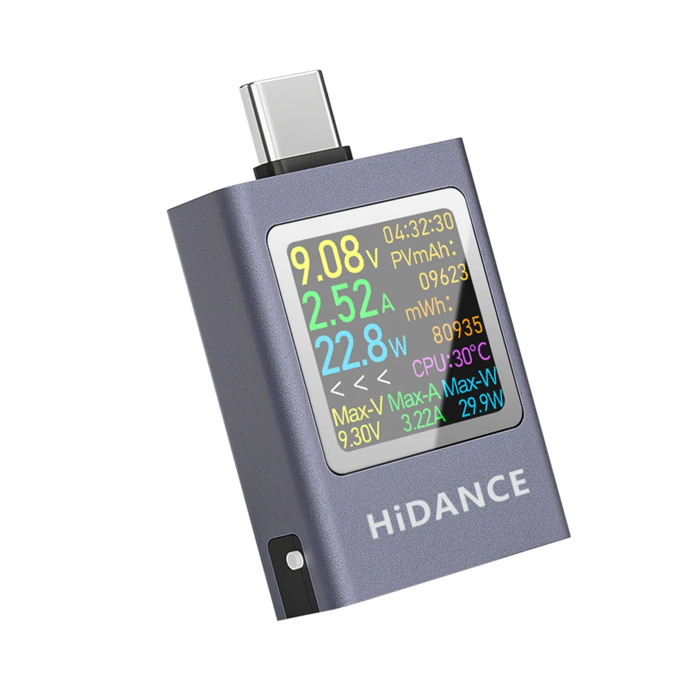 HDC-085C DC 4,5-50V 0-12A PD3.1 Multifunctioneel digitaal display DC-spanning Ampèremeter Vermogensmeter Type-c Mobiele telefoon Oplaadtester