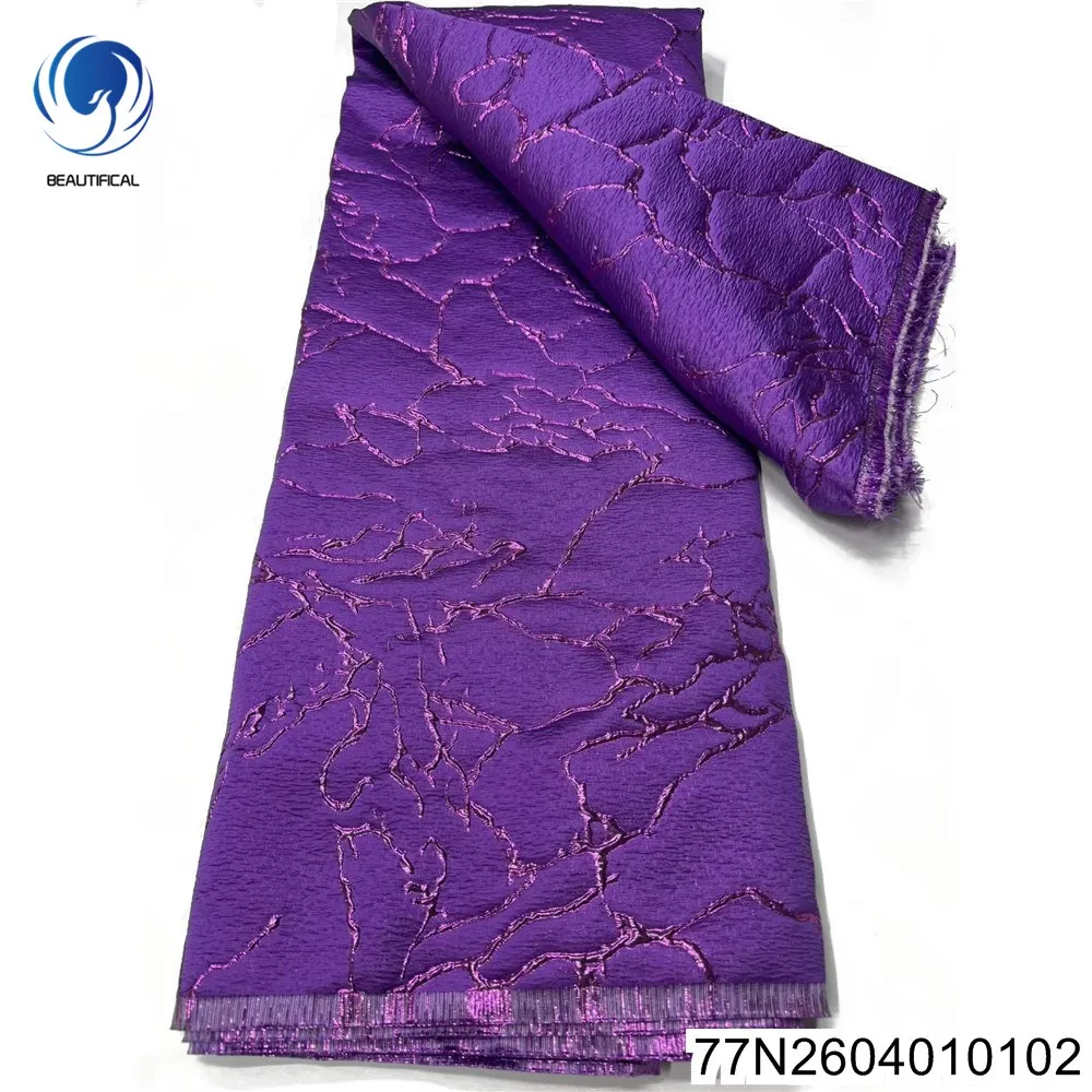 

2026 High-quality and Exquisite Yellow Nigerian African Jacquard, Comfortable Lace Chiffon, French Wedding Fabric 77N26040101